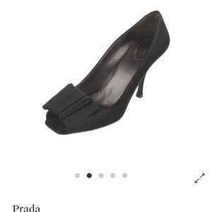 Prada Black Peep-Toe Heels